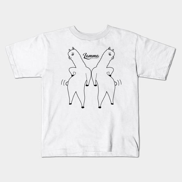 Posing Lamma Kids T-Shirt by PjesusArt